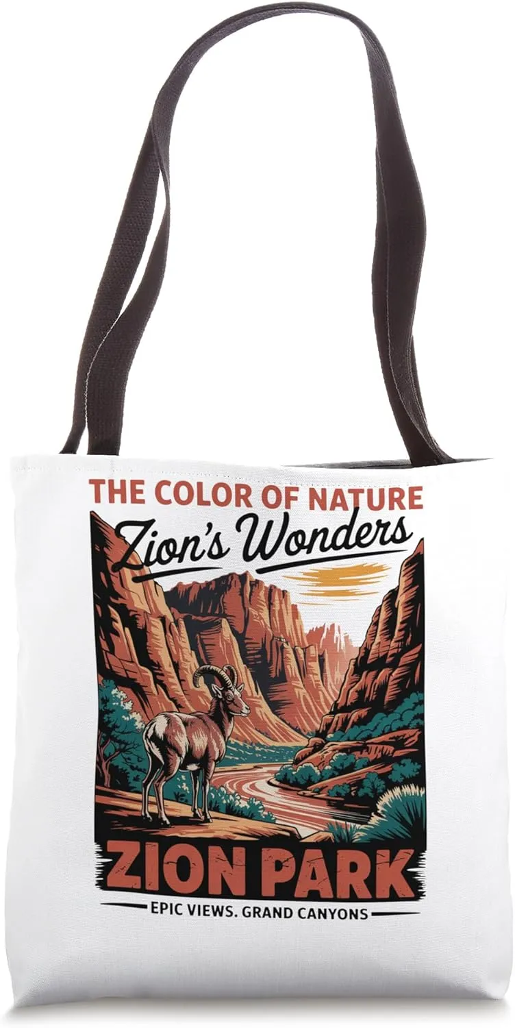 Retro Zion National Park - Vintage Zion Tote Bag
