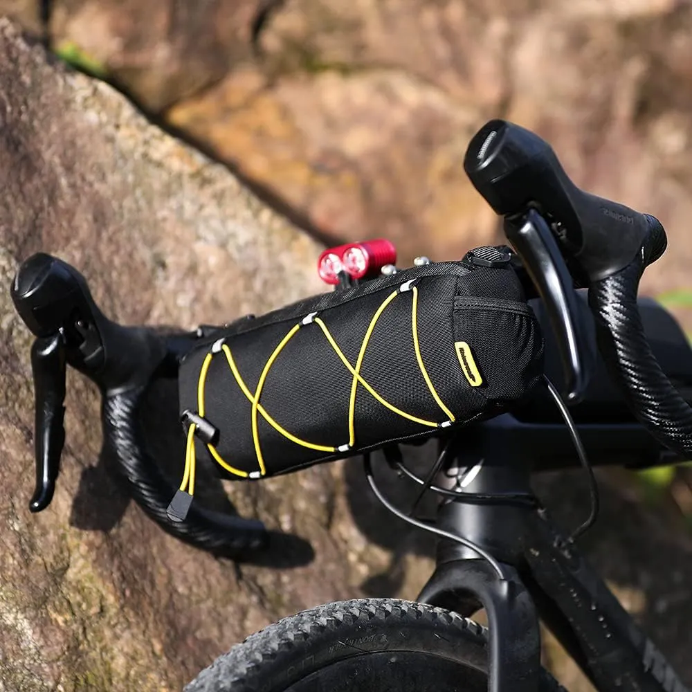 Rhinowalk Bike Handlebar Bag, Bicycle Front Bag Frame Storage Roll Bag Mountain Road Bikes Commuter Shoulder Bag Professional Cycling Accessories