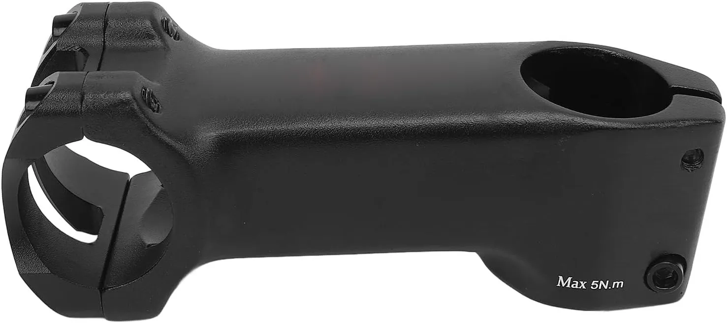 Road Cycle Stem, Aluminum Alloy Easy to Install Ergonomic Shock Absorbing Handlebar Stem 31.8mm for Riding (Black Red)