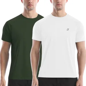 Roadbox Men's Rash Guard Short Sleeve, UPF 50  UV Sun Protection Swim Shirts, Quick Dry Lightweight Water Surf Beach T-Shirt