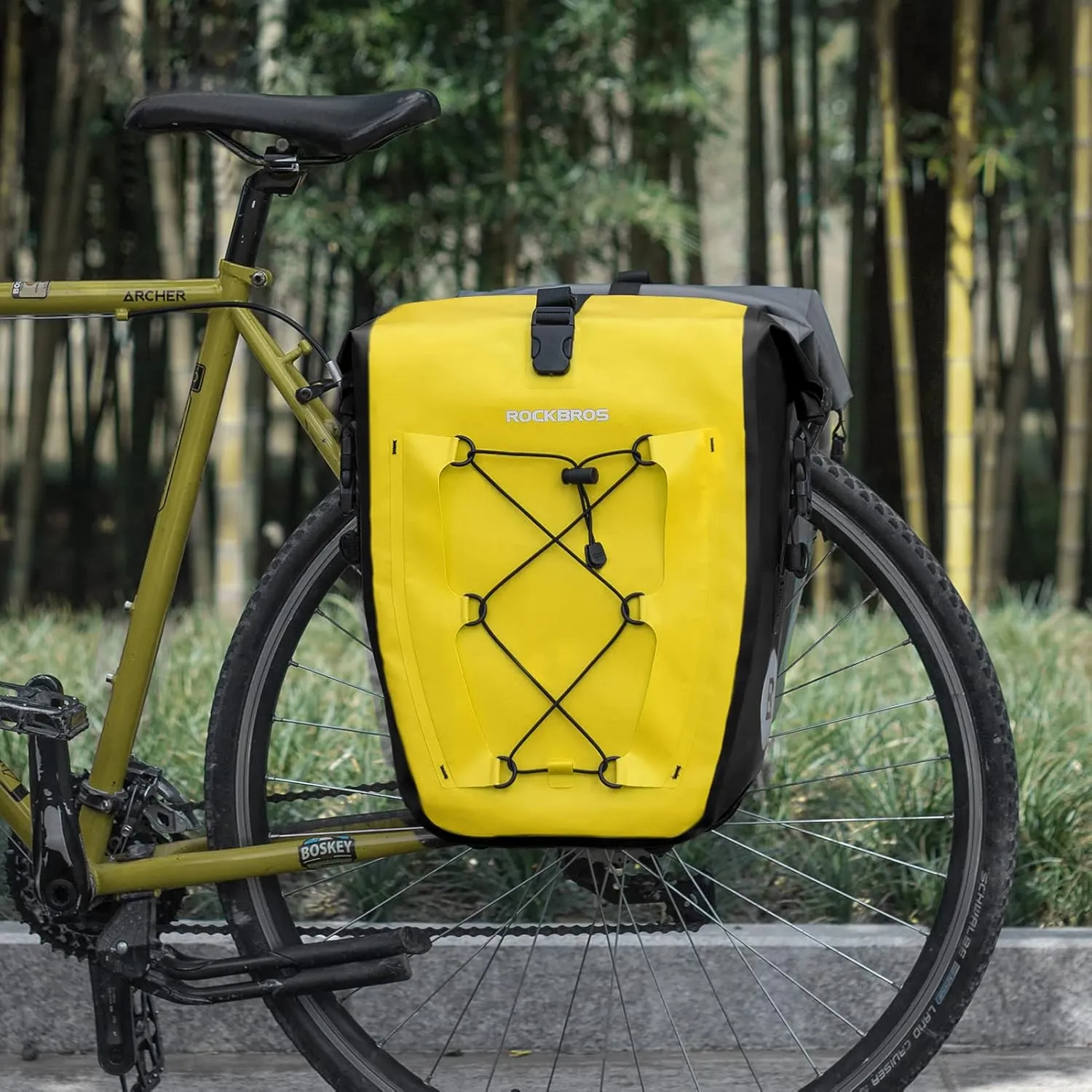 ROCKBROS Bike Panniers Waterproof Bike Rear Rack Bag Max 30L Large Capacity Bike Rear Panniers for Cycling Traveling Commuting
