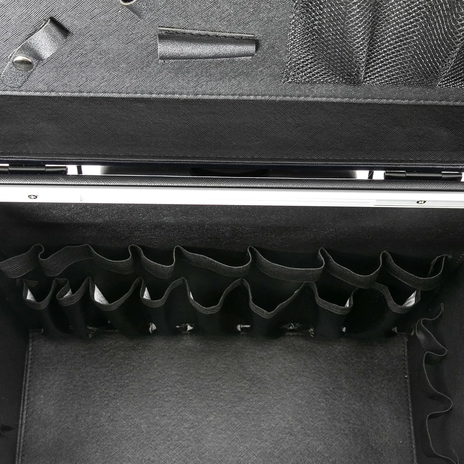 Rolling Lockable Train Cosmetic Case, Extra Large Trolley Makeup Travel Organizer Cosmetology Kit Professional Beauty Salon Luggage Hairdressing Trolley Travel Tool Box (Blue)