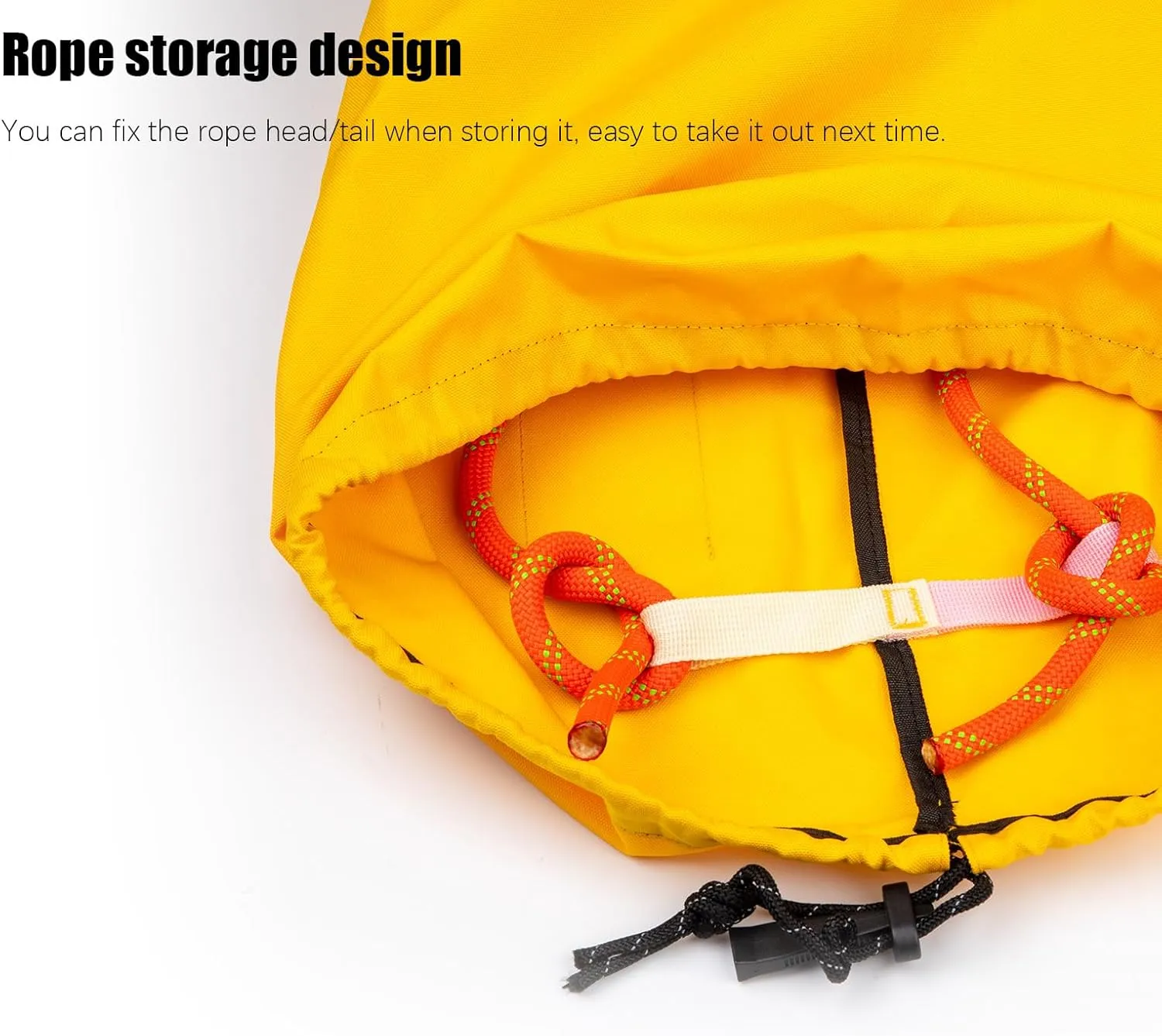 Rope Bag, Large Capacity Climbing Rope Bag, Arborist Throw Bag, Rock Climbing Backpack, Waterproof Folding Shoulder Backpack with Tightness and Carry Straps, Climbing Gear Bag(100feet)
