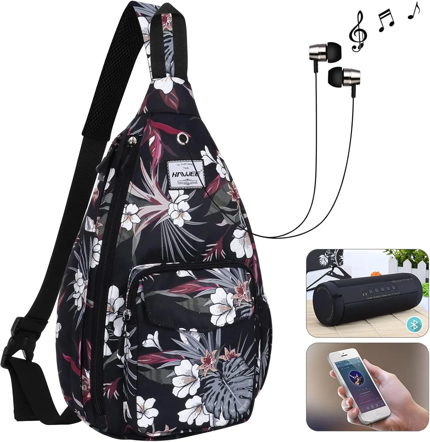 Rope Sling Bag for Women Men Casual Cross Body Daypack Backpack Adjustable Strap Water Repellent for Travel/Sport