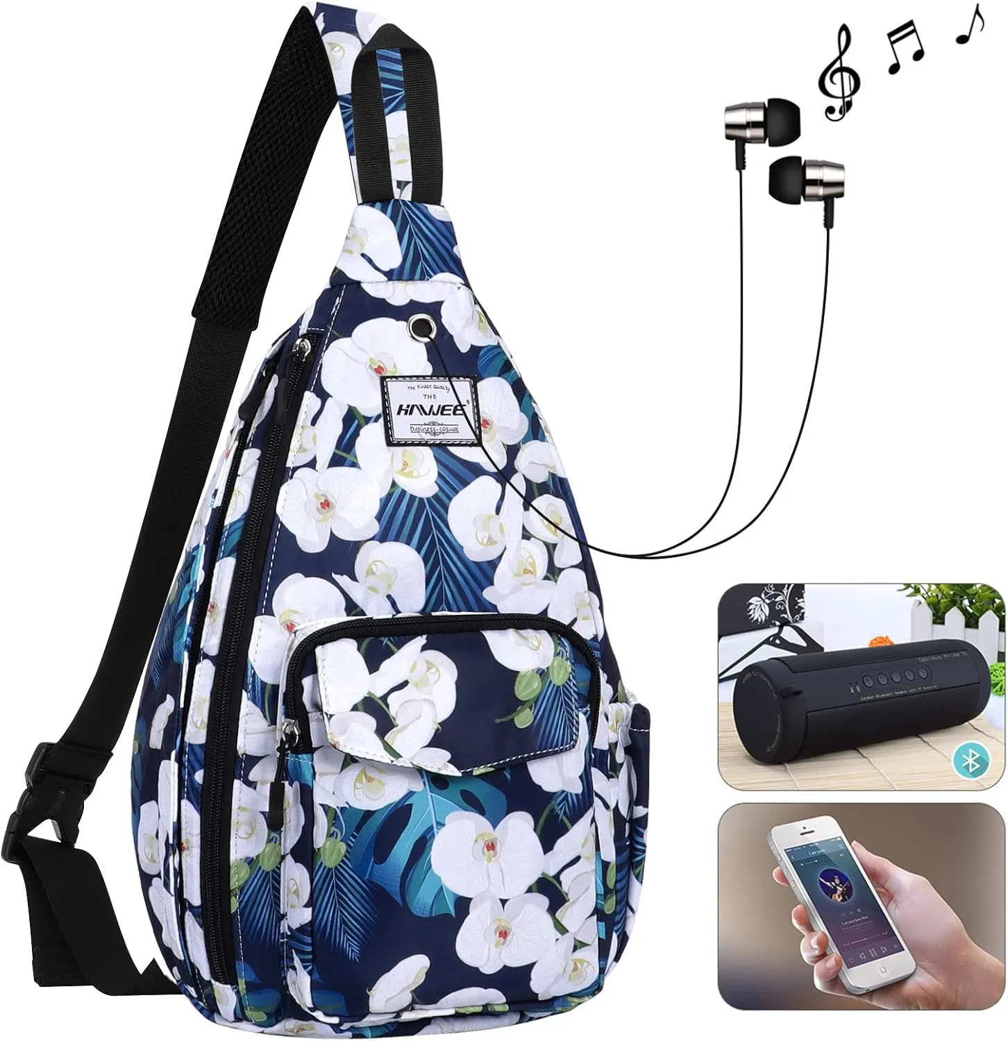 Rope Sling Bag for Women Men Casual Cross Body Daypack Backpack Adjustable Strap Water Repellent for Travel/Sport