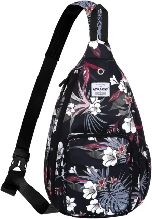 Rope Sling Bag for Women Men Casual Cross Body Daypack Backpack Adjustable Strap Water Repellent for Travel/Sport