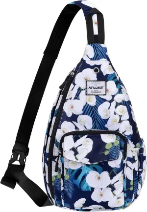 Rope Sling Bag for Women Men Casual Cross Body Daypack Backpack Adjustable Strap Water Repellent for Travel/Sport