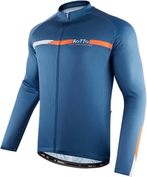 ROTTO Cycling Jersey Mens Bike Shirt Long Sleeve Simple Line Series