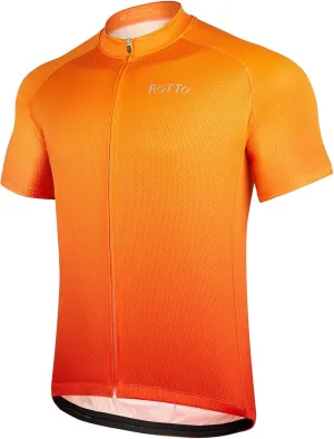 ROTTO Cycling Jersey Mens Bike Shirt Short Sleeve Gradient Color Series