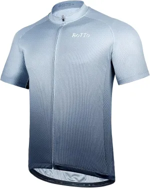 ROTTO Cycling Jersey Mens Bike Shirt Short Sleeve Gradient Color Series