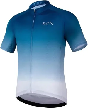 ROTTO Cycling Jersey Mens Bike Shirt Short Sleeve Gradient Color Series