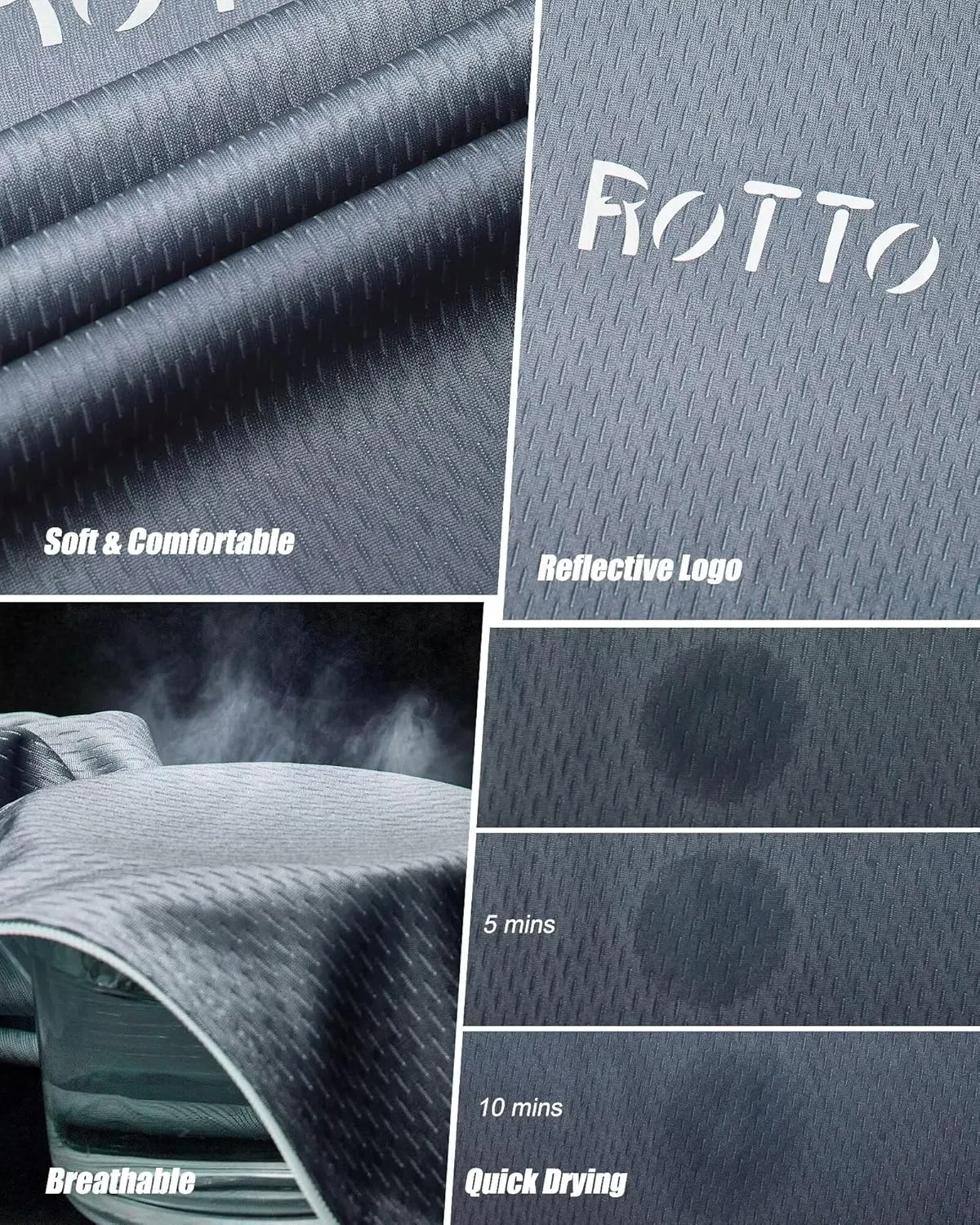 ROTTO Cycling Jersey Mens Bike Shirt Short Sleeve Gradient Color Series