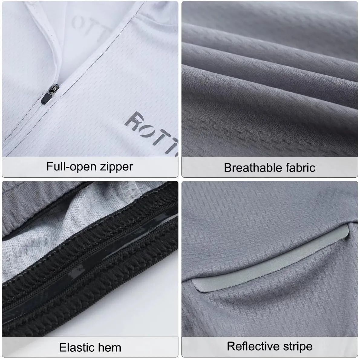 ROTTO Cycling Jersey Mens Bike Shirt Short Sleeve Gradient Color Series