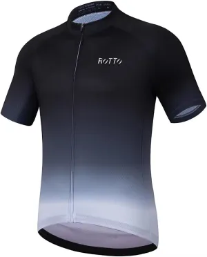 ROTTO Cycling Jersey Mens Bike Shirt Short Sleeve Gradient Color Series