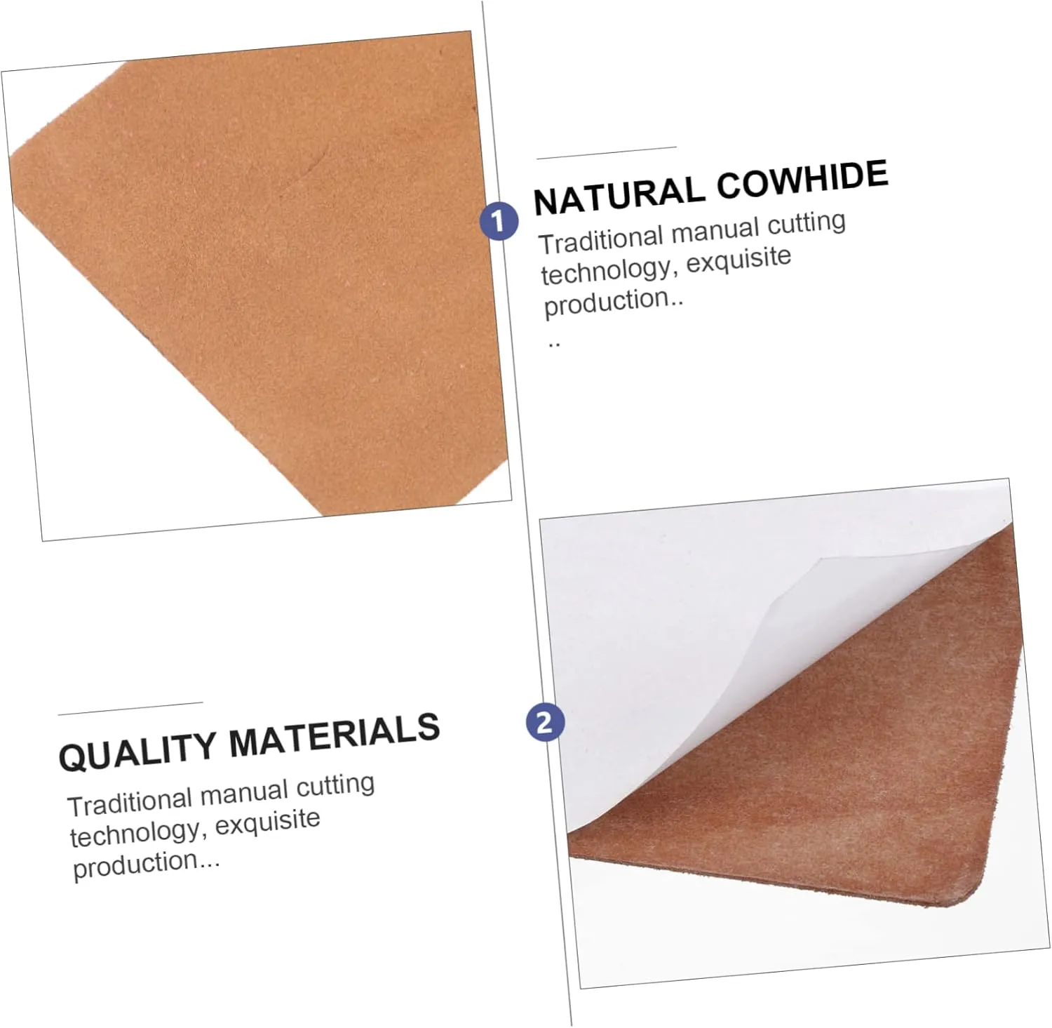 Rough Cowhide -skid Pad -slip Mat for Guitar Double-sided Adhesive Brown Wear-resistant for Practice