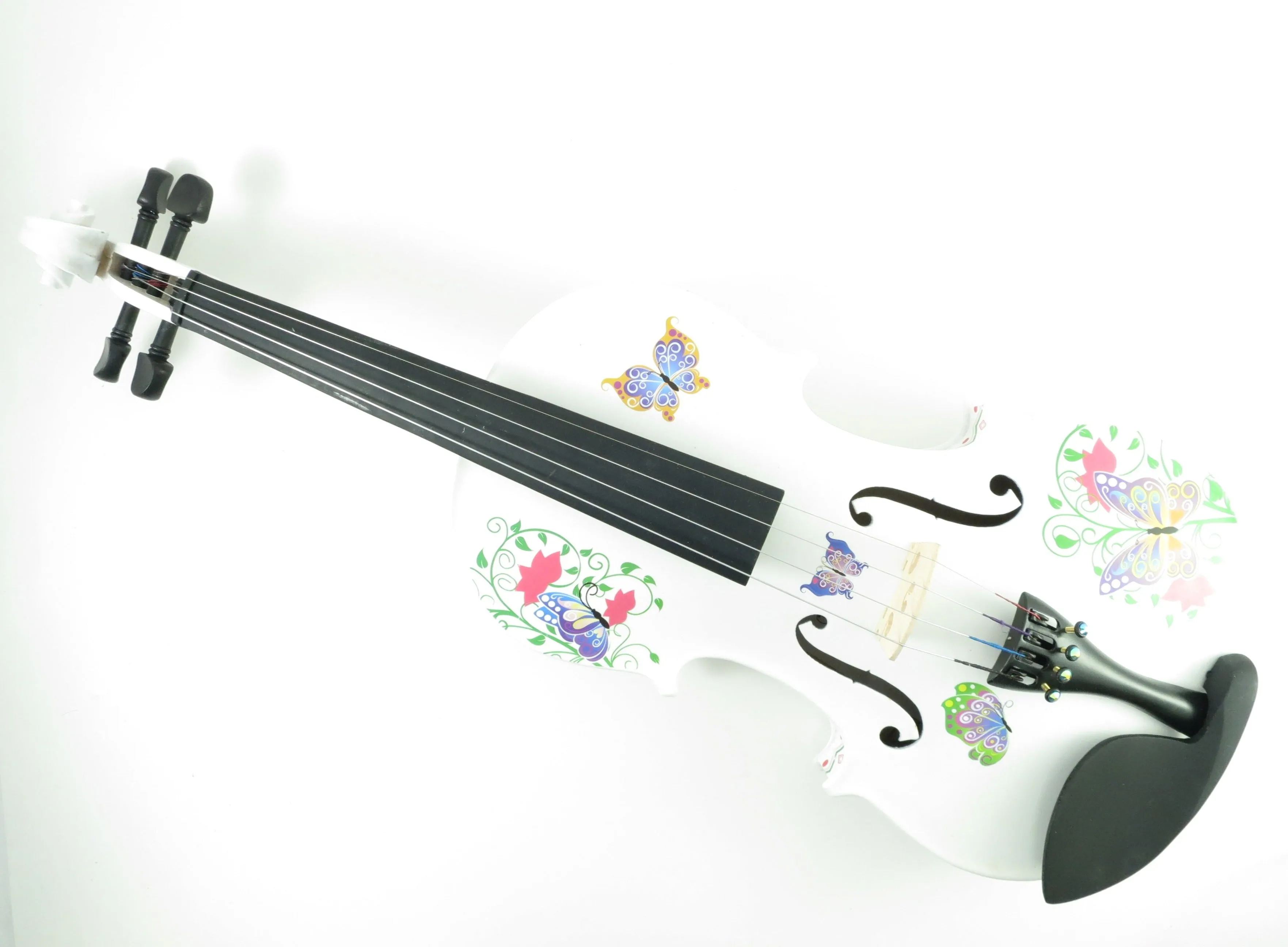 Rozanna's Violins Butterfly Dream II White Violin Outfit w/ Greco Sides 4/4 Size