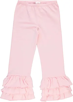 RuffleButts® Baby/Toddler Girls Stretchy Flare Pants w/Ruffles