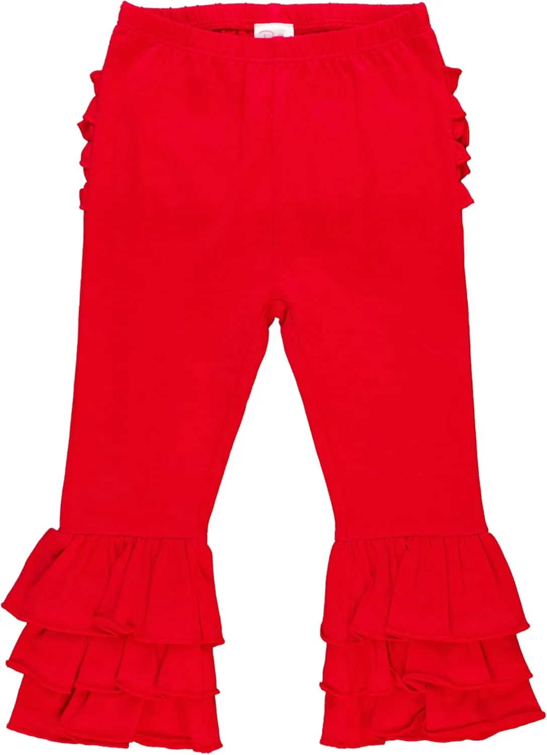 RuffleButts® Baby/Toddler Girls Stretchy Flare Pants w/Ruffles