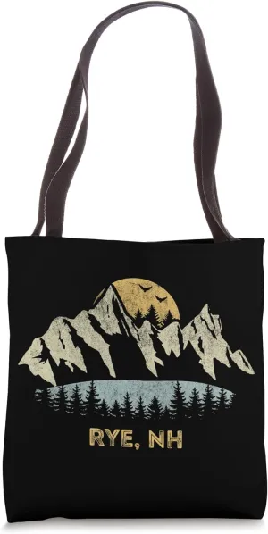 Rye New Hampshire Mountain Sunset Sunrise NH Tote Bag