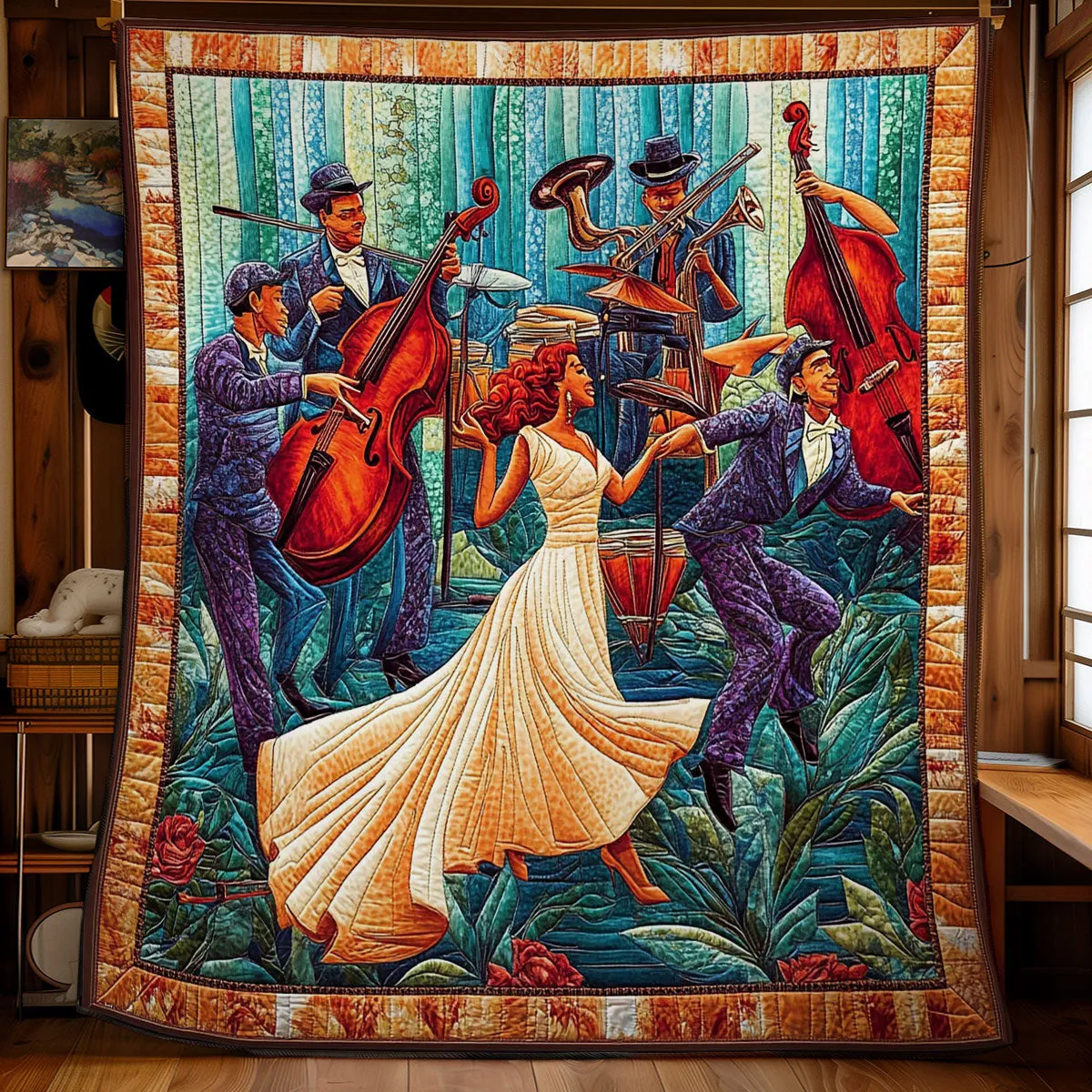 Rynx | Jazz band and dancer quilt
