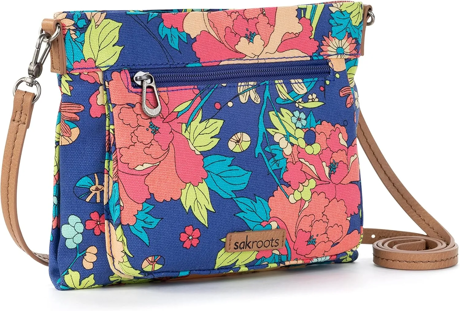 Sakroots Camden Small Crossbody in Cotton Uncoated Canvas