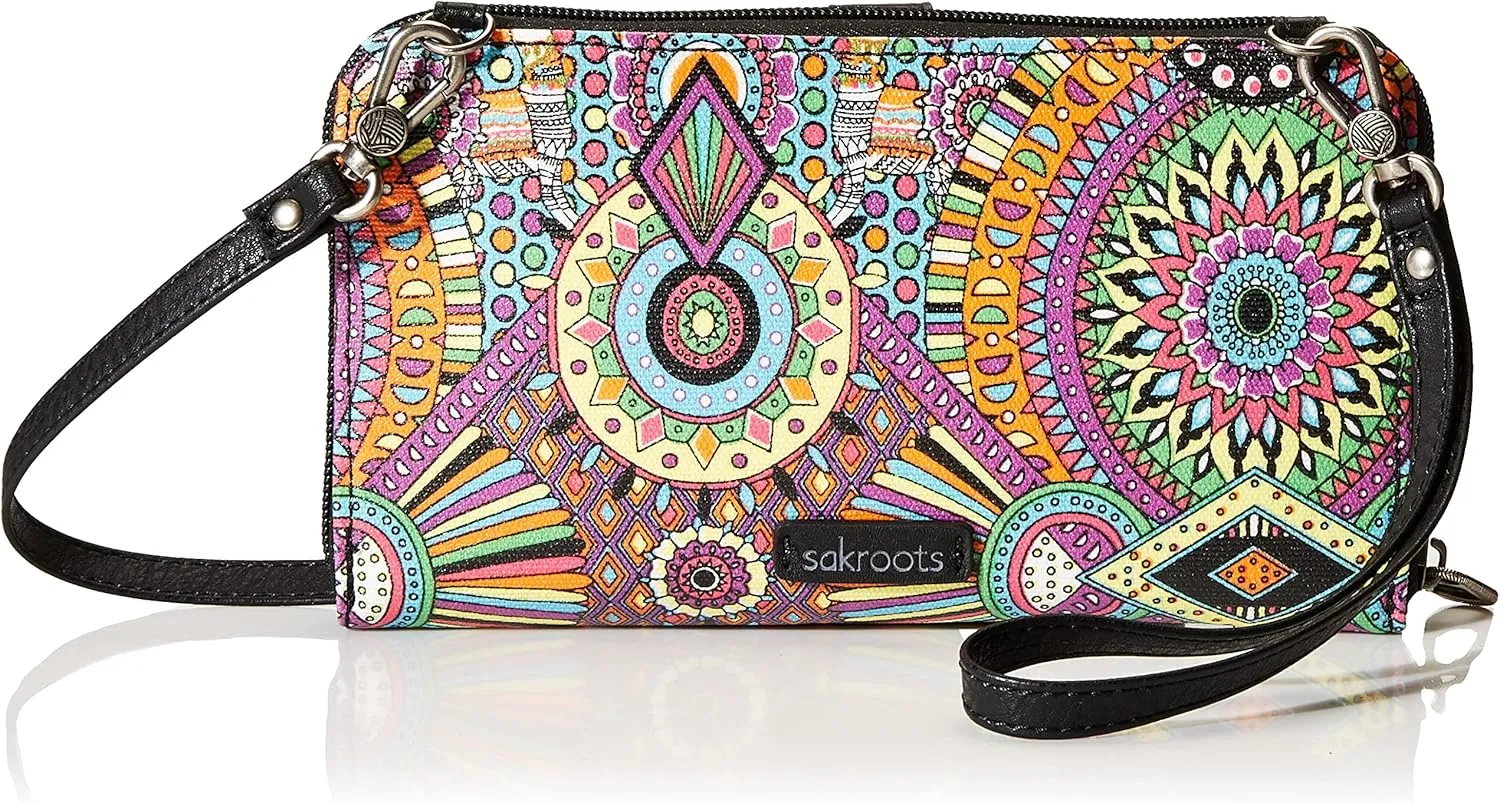 Sakroots Large Coated Canvas Smartphone Crossbody Bag