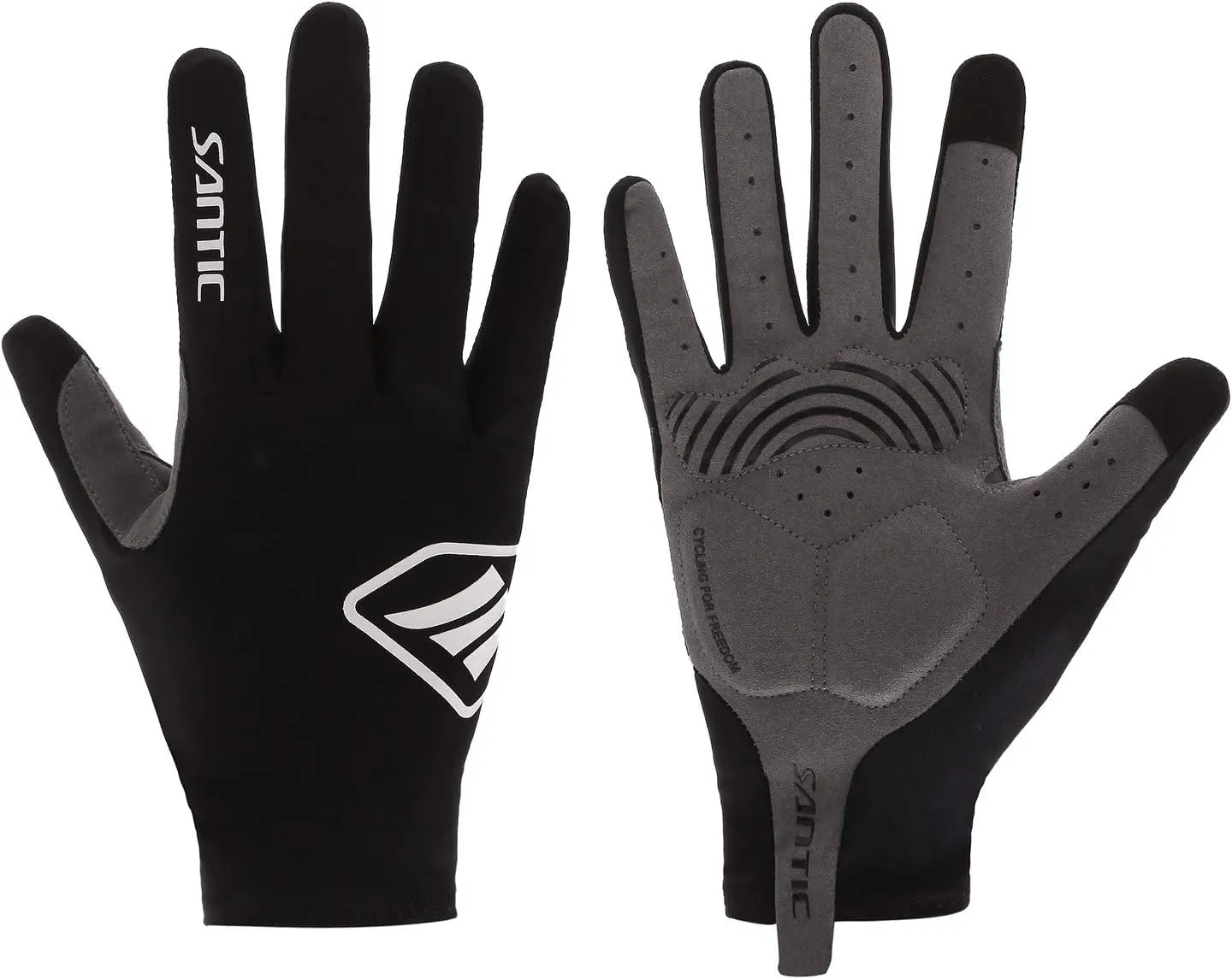 Santic Cycling Gloves for Men Winter Full Finger Thermal Cycle Gloves Touch Screen