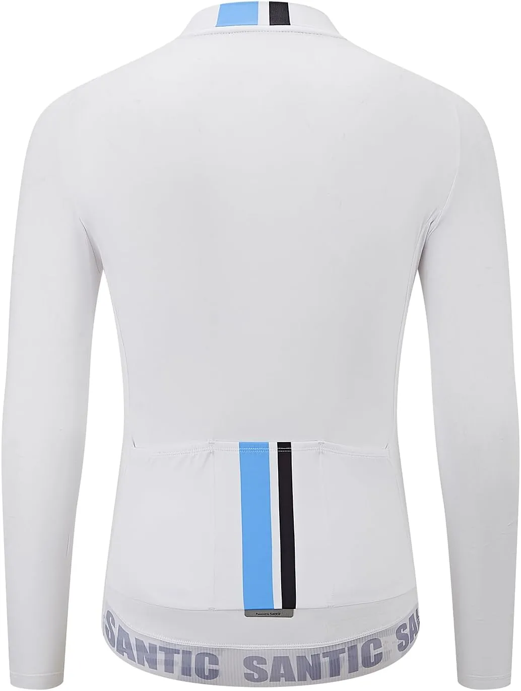Santic Cycling Jersey Men's Long Sleeve Bike Reflective Full Zip Bicycle Shirts with Pockets