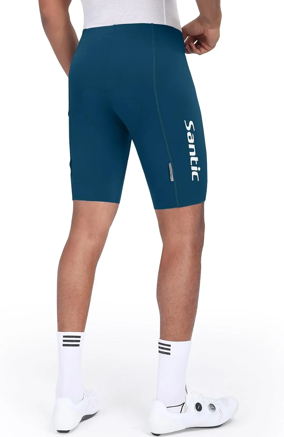 Santic Men's Bike Shorts 4D Padded UPF 50  Cycling Road Biking Mountain Bicycle Cycle Shorts with Pockets