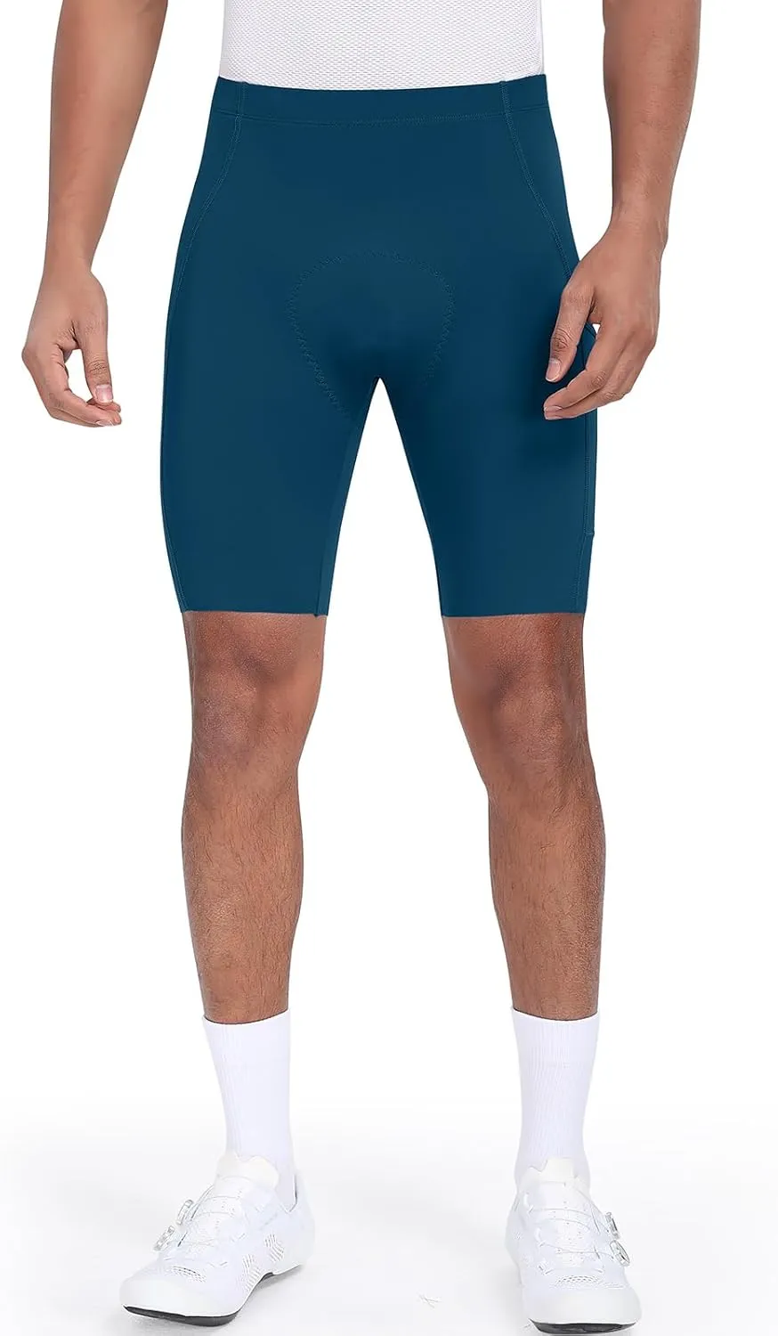 Santic Men's Bike Shorts 4D Padded UPF 50  Cycling Road Biking Mountain Bicycle Cycle Shorts with Pockets