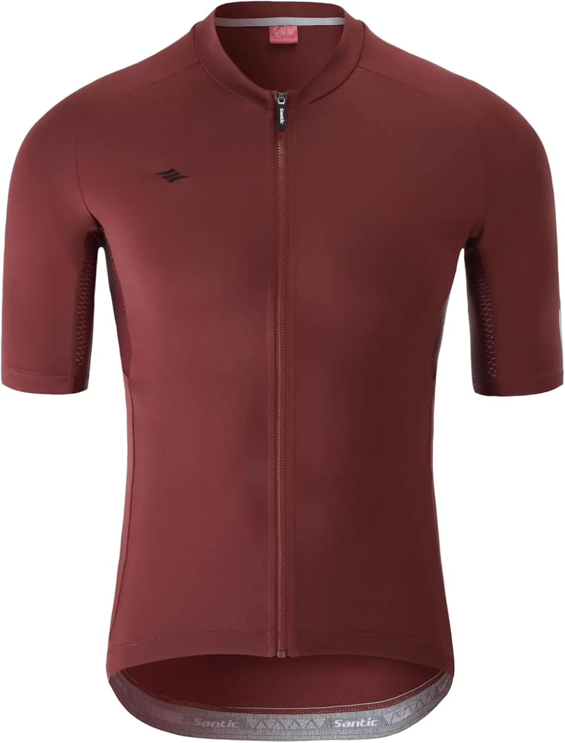 Santic Men's Cycling Jersey Short Sleeve Tops Pro Road Bike Shirt Full Zipper UPF 50  MTB Jersey with Pockets