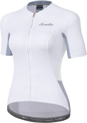 Santic Women's Cycling Jersey Short Sleeve Biking Shirt Full Zip Tops with 3 Pockets Breathable Quick Dry