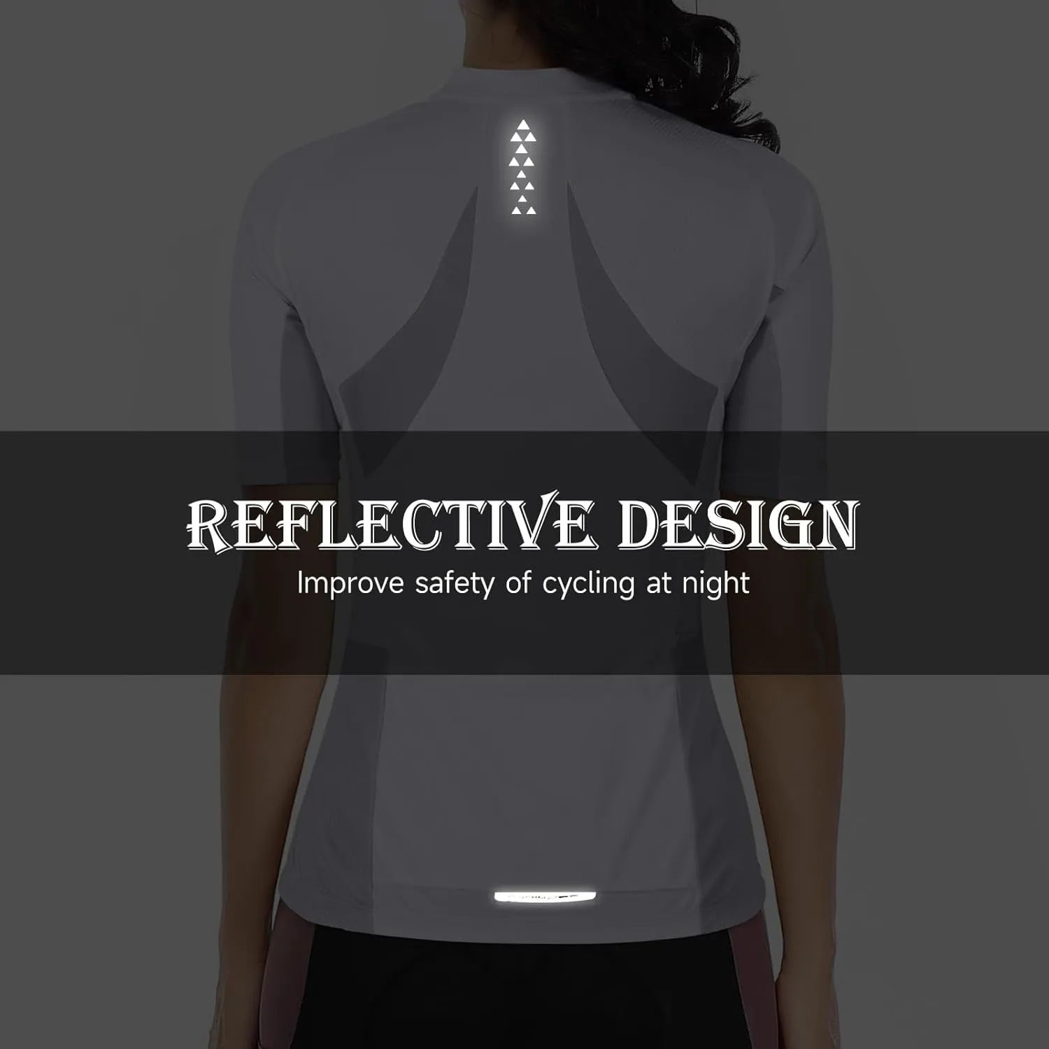 Santic Women's Cycling Jersey Short Sleeve Biking Shirt Full Zip Tops with 3 Pockets Breathable Quick Dry