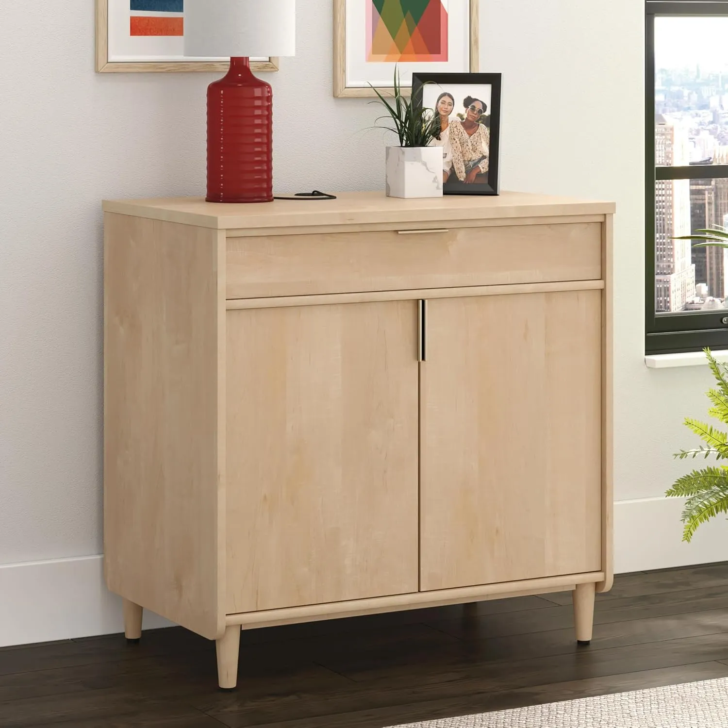Sauder Clifford Place Library Base, Natural Maple Finish