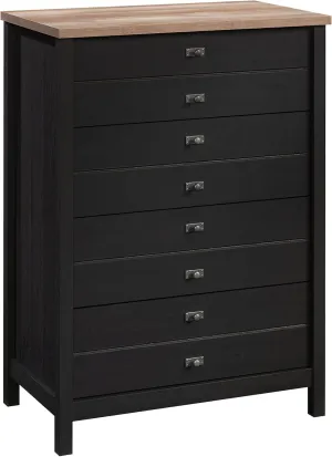 Sauder Cottage Road 4-Drawer Chest/Dresser, Raven Oak Finish
