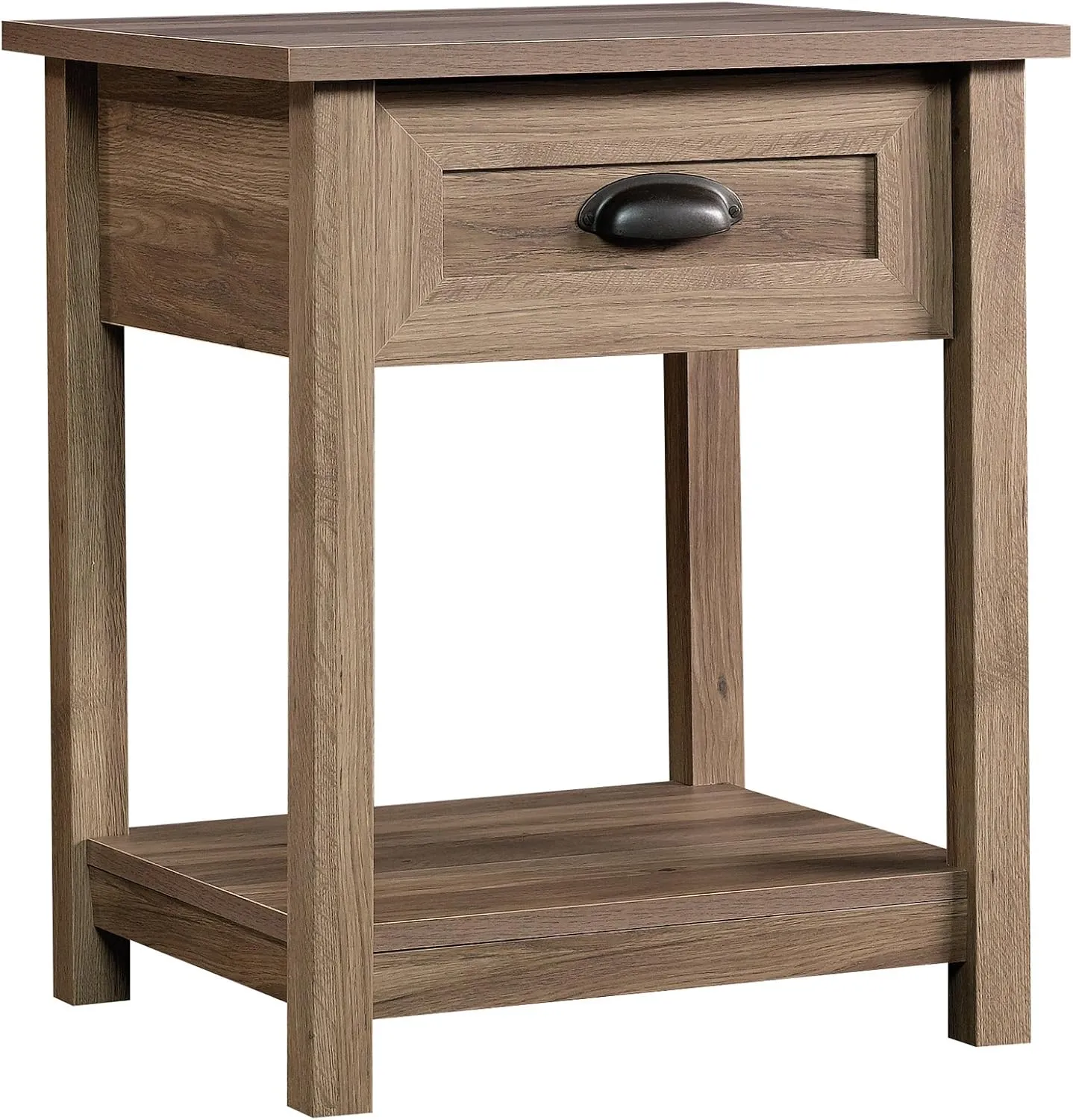 Sauder County Line Side Table/Night Stand, Salt Oak finish