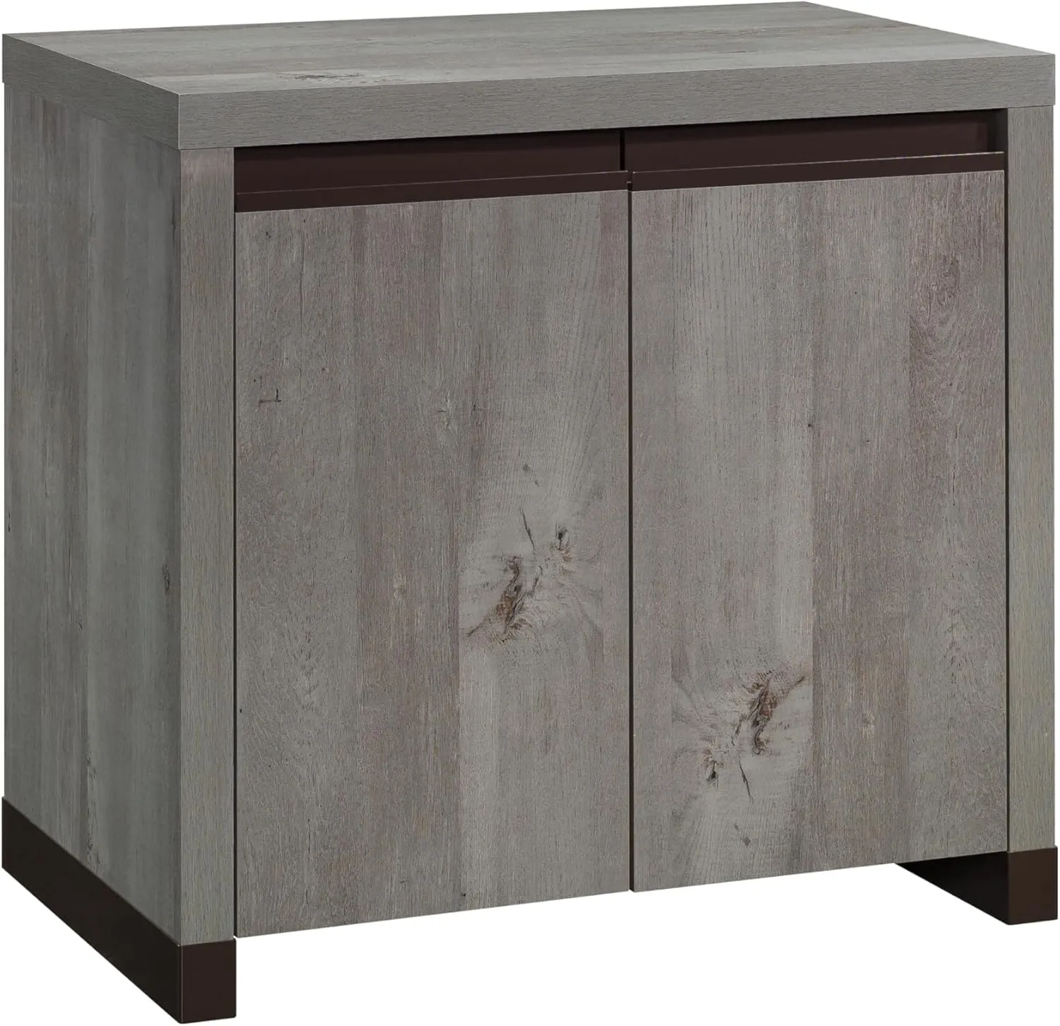 Sauder Manhattan Gate Utility Stand, L: 31.5" x W: 20.0" x H: 29.76", Mystic Oak Finish