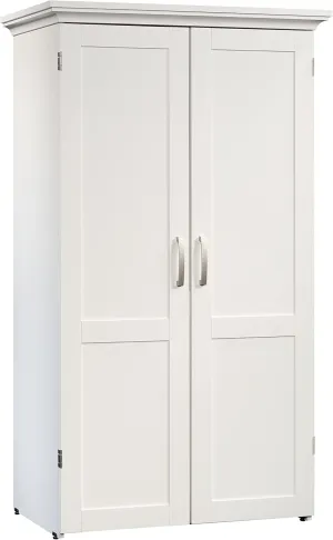 Sauder Miscellaneous Storage Craft & Sewing Armoire, L: 35.11" x W: 21.81" x H: 61.58", Glacier White finish