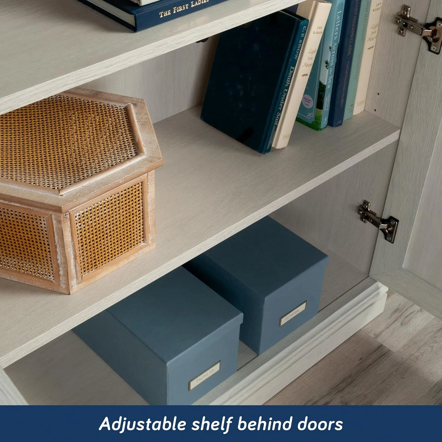 Sauder Miscellaneous Storage Library, Glacier Oak Finish