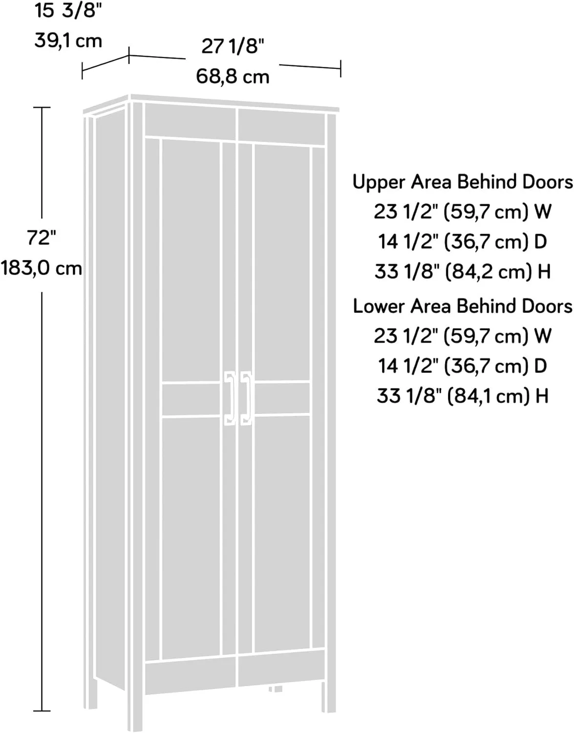 Sauder Miscellaneous Storage, Two-Door Storage Cabinet, in a Spring Maple Finish