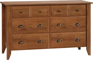Sauder Shoal Creek 6 Bedroom Dresser Chest of Drawers, L: 60.0" x W: 16.73" x H: 35.04, Oiled Oak