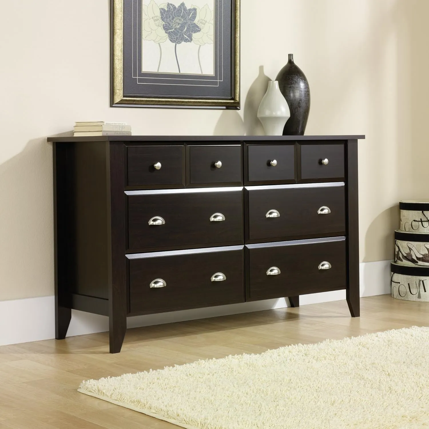 Sauder Shoal Creek Dresser, L: 33.031 x W: 18.425 x H: 54.646, Jamocha Wood
