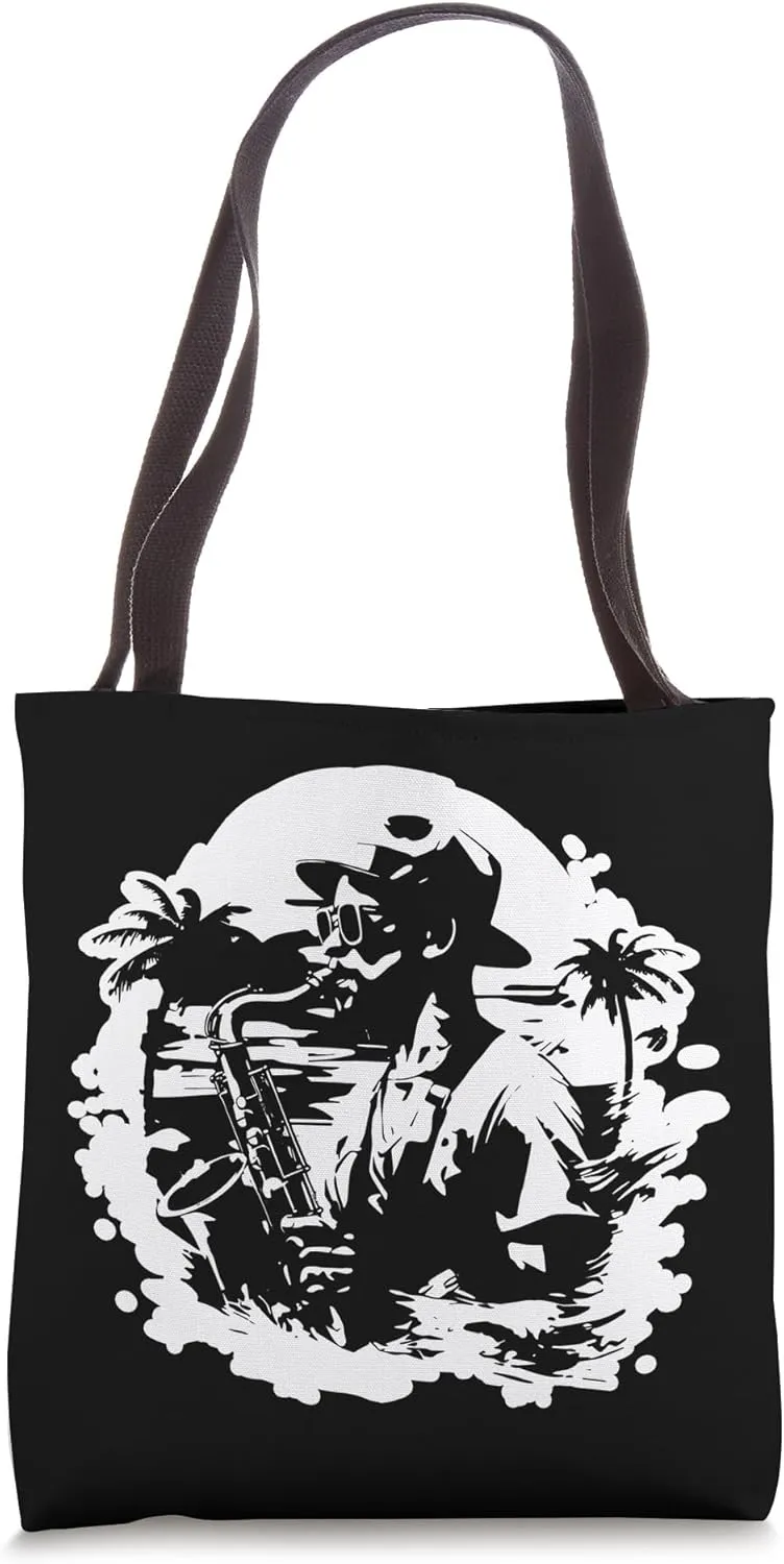 Saxophone Drawing Woodwind Instrument for Boys Tote Bag