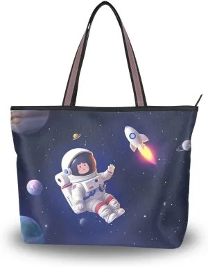 senya Astronaut Alien Shoulder Bags Large Handle Ladies Handbag