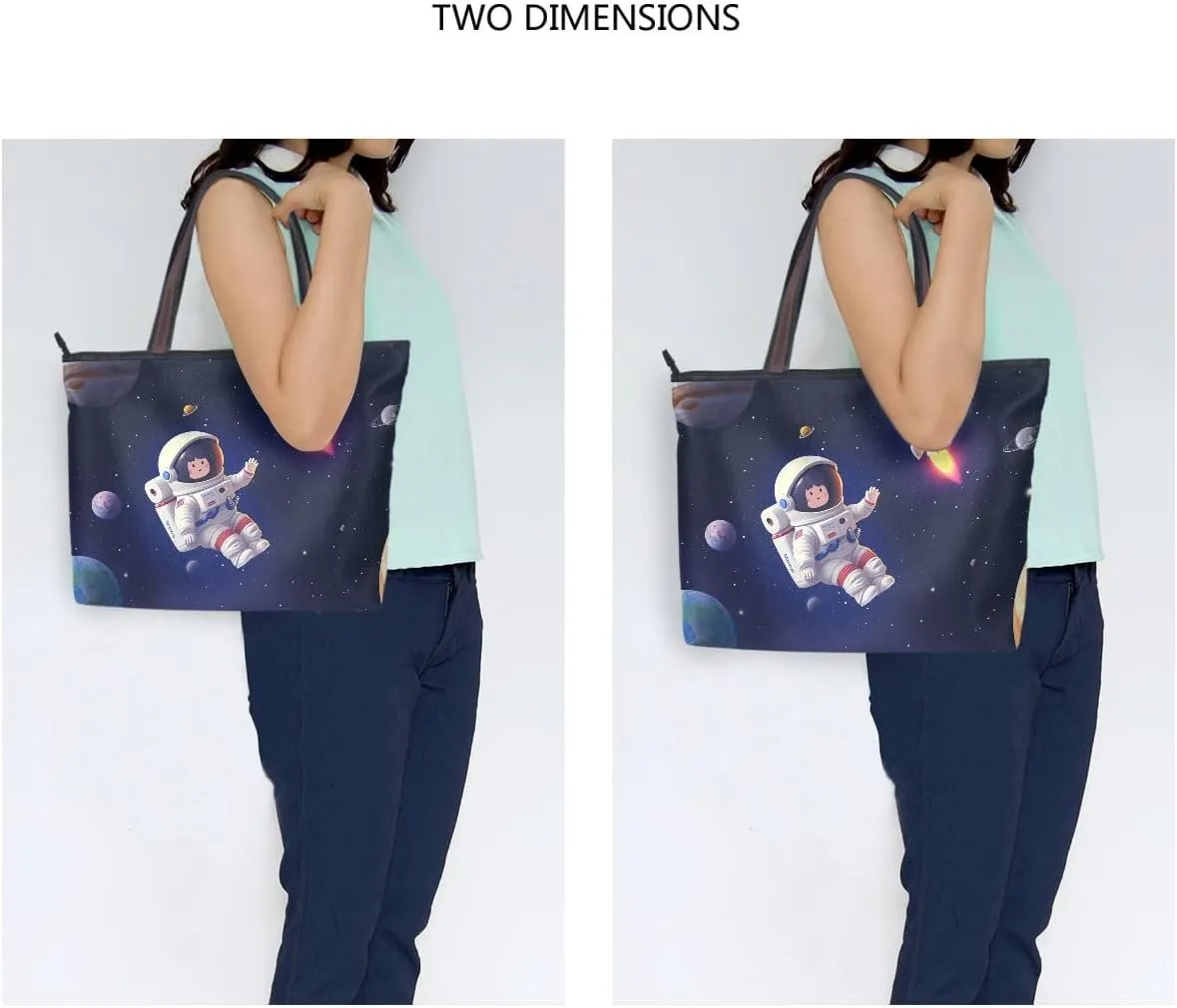 senya Astronaut Alien Shoulder Bags Large Handle Ladies Handbag