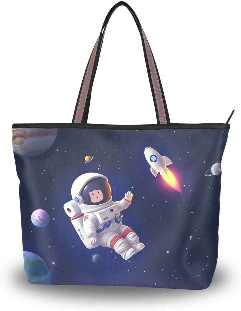 senya Astronaut Alien Shoulder Bags Large Handle Ladies Handbag