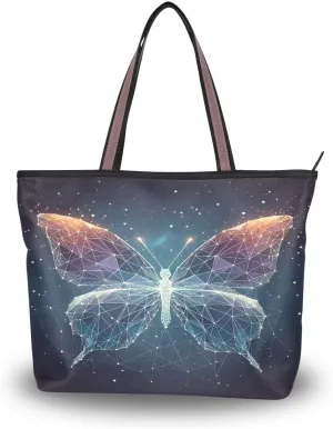 senya Butterflies Of Polygons Shoulder Bags Large Handle Ladies Handbag