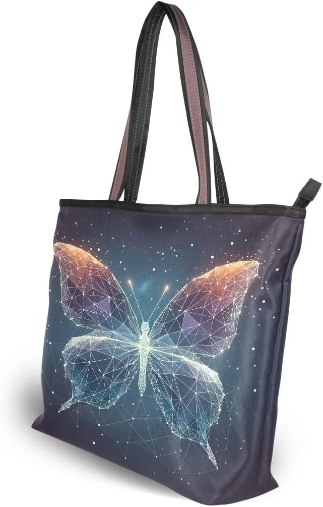 senya Butterflies Of Polygons Shoulder Bags Large Handle Ladies Handbag