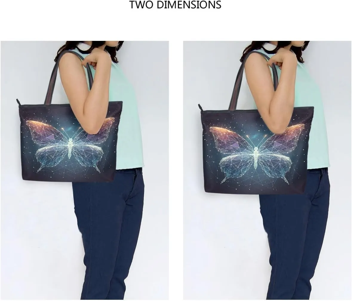 senya Butterflies Of Polygons Shoulder Bags Large Handle Ladies Handbag