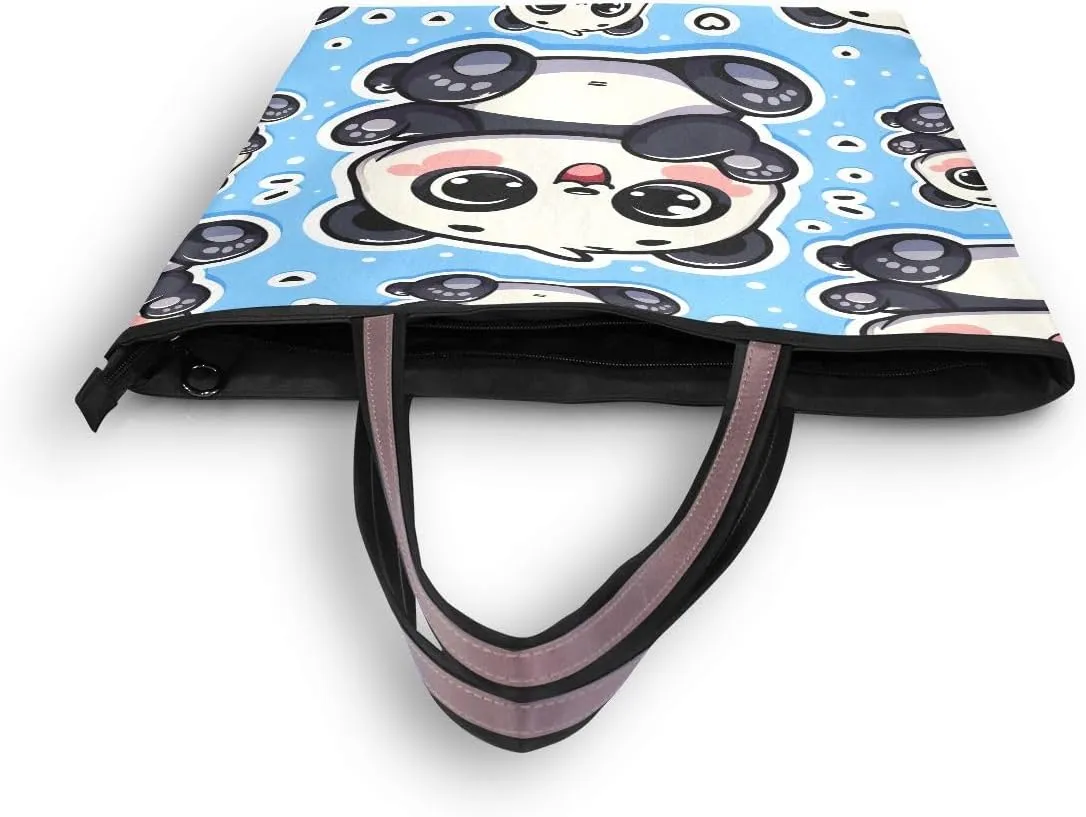 senya Cute Fat Chubby Panda Shoulder Bags Large Handle Ladies Handbag